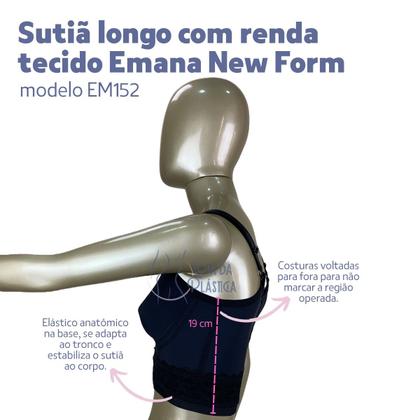 Imagem de Sutiã Pós Cirúrgico Longo Reforçado Renda Em Emana New Form