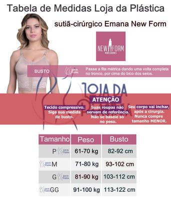 Imagem de Sutiã Pós Cirúrgico Longo Reforçado Renda Em Emana New Form