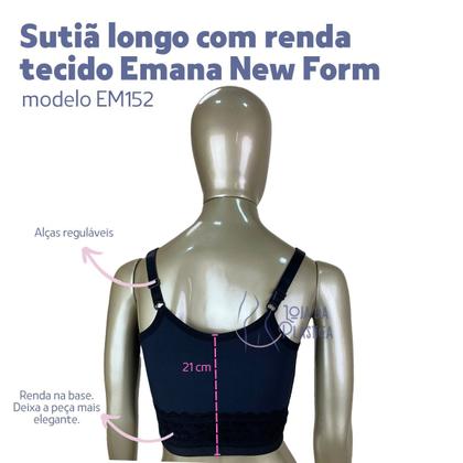 Imagem de Sutiã Pós Cirúrgico Longo Reforçado Renda Em Emana New Form