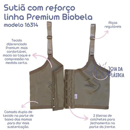 Imagem de Sutiã Pós-cirúrgico Mamoplastia Prótese Biobela Premium