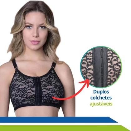 Imagem de Sutiã Pós Cirúrgico New Form Bege com Bojo Pré Moldado e com Renda 60153