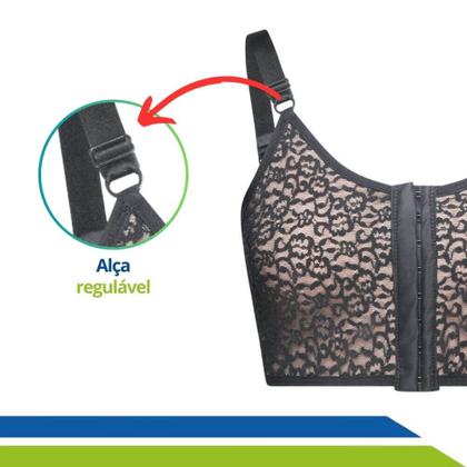 Imagem de Sutiã Pós Cirúrgico New Form Bege com Bojo Pré Moldado e com Renda 60153