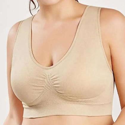 Imagem de Sutiã Push Up Sem Fio Feminino - Suporte Alto, Respirável e com Alças Removíveis