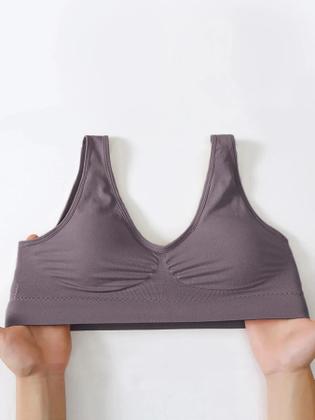 Imagem de Sutiã Push Up Sem Fio Feminino - Suporte Alto, Respirável e com Alças Removíveis