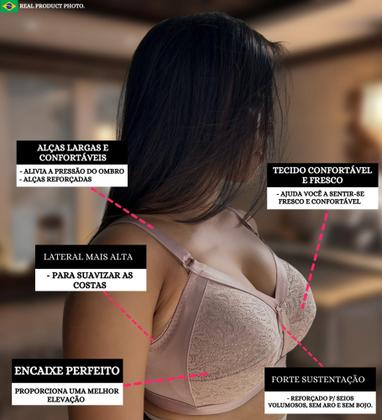 Imagem de Sutiã Reforçado Plus Size Premium S/ Bojo Para Seios Grandes
