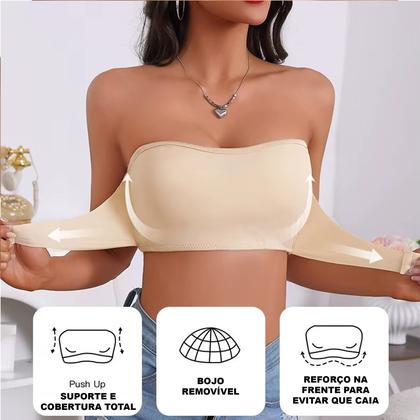 Imagem de Sutiã sem alça Sem Alça Sem Costura Reforçado