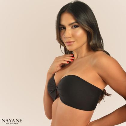 Imagem de Sutia Sem Alcas de Alta Sustentacao Nayane Rodrigues Push Up Liso com Bojo e Aro Confortavel