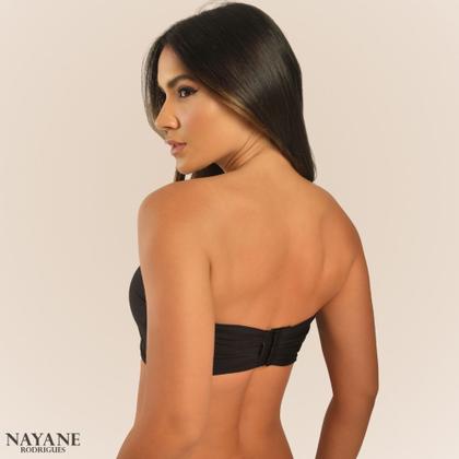 Imagem de Sutia Sem Alcas de Alta Sustentacao Nayane Rodrigues Push Up Liso com Bojo e Aro Confortavel