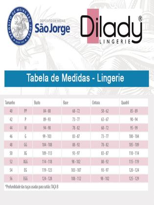 Imagem de Sutiã sem aro e sem bojo dilady 124131 plus size
