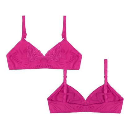 Imagem de Sutiã Sem Bojo Com Alça Regulável Lycra Liso Rendado 