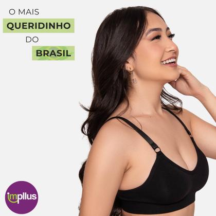 Imagem de Sutiã Sem Costura Com Bojo Alça Larga Reforçado Confortável