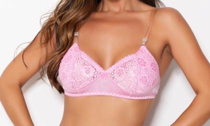 Imagem de Sutiã Soutien Básico sem Bojo com Alças de Silicone e Detalhes Renda