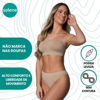 Imagem de Sutiã Top Básico Adulto Selene Modelo Sem Bojo Com Alças Reguláveis