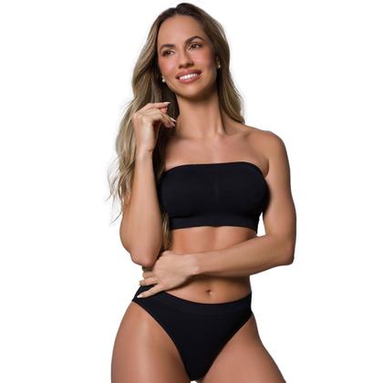 Imagem de Sutiã Top Básico Adulto Selene Modelo Sem Bojo Com Alças Reguláveis