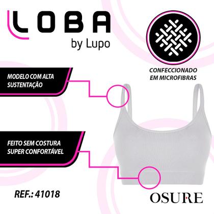 Imagem de Sutiã Top Lupo Alta Sustentação Soutien Sem Bojo Sem Costura Microfibra Confortável P/ Academia