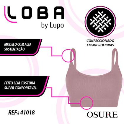 Imagem de Sutiã Top Lupo Alta Sustentação Soutien Sem Bojo Sem Costura Microfibra Confortável P/ Academia