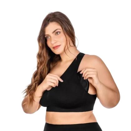 Imagem de Sutiã Top Nadador Plus Size com Bojo Removível Sem Costura Zee Rucci