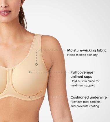Imagem de Sutiã Wacoal Simone Sport Unlined com cobertura total Underwire