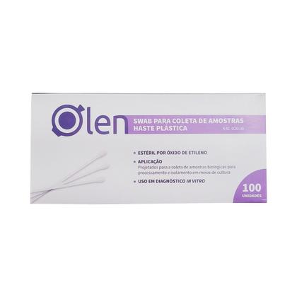 Imagem de Swab Para Coleta De Amostras. Haste Plastica. Esteril. 5 Cx C/  100 Un Cada. K41-0201B Olen (Kasvi)