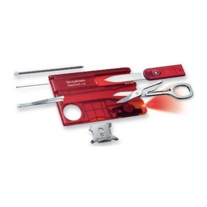 Imagem de Swisscard Suiço 13 funções Victorinox Lite Vermelho Translúcido 0.7300.T