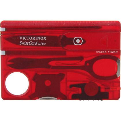 Imagem de Swisscard Suiço 13 funções Victorinox Lite Vermelho Translúcido 0.7300.T
