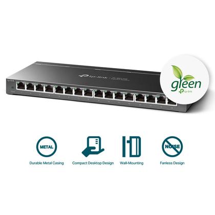 Imagem de Switch 16 Portas 10/100/1000 Gigabit Easy Smart TL-SG116E TP Link