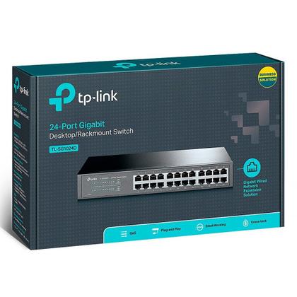 Imagem de Switch 24 portas 10/100/1000 Mbps TP-LINK TL-SG1024D