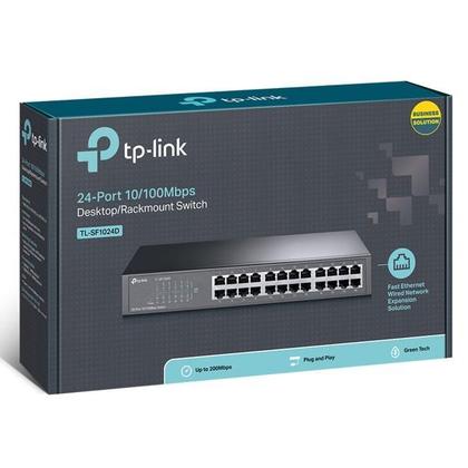 Imagem de Switch 24 Portas 10/100, preto, TL-SF1024D  TP-LINK