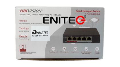 Imagem de Switch 4 portas DS-3E1105P-EI/M POE inteligente Ethernet rápido - HIKVISION