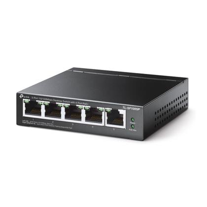Imagem de Switch 5 Portas 10/100 Gigabit 4 Portas PoE + TL-SF1005P TP-LINK
