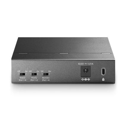 Imagem de Switch 5 Portas 10/100 Gigabit 4 Portas PoE + TL-SF1005P TP-LINK
