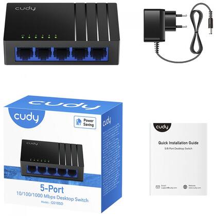 Imagem de Switch 5 Portas Gigabit 10/100/1000 Modelo GS105D Cudy