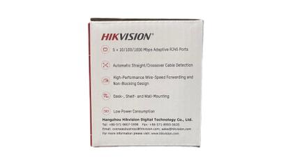 Imagem de Switch 5 Portas Hikvision DS-3E0505D-O GIGABIT 10/100/1000Mbps