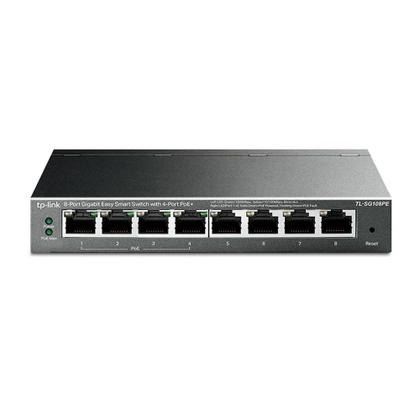 Imagem de Switch 8 Portas 10/100/1000 Poe Easy Smart Mesa 64W TL-SG108PE TP LINK