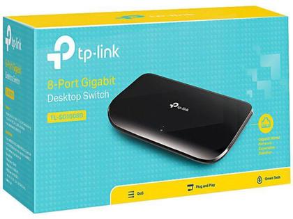 Imagem de Switch 8 Portas 10/100/1000Mbps - TL-SG1008D TP-Link