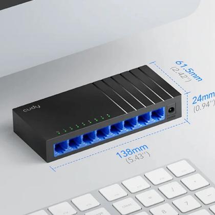 Imagem de Switch 8 Portas Gigabit 10/100/1000 Modelo GS108D Cudy