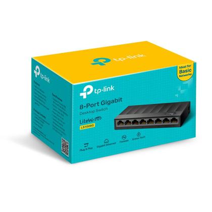 Imagem de Switch 8 Portas Gigabit 10/100/1000Mbps TL-LS1008G - TP-Link