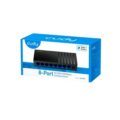 Imagem de Switch Cudy 8 Portas Gigabit 10/100/1000 Preto GS108D