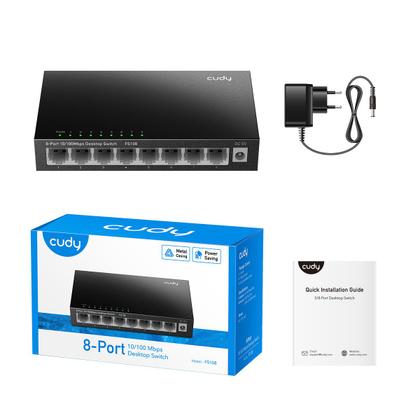 Imagem de Switch cudy de mesa 8 portas 10/100 fs108d v3.0