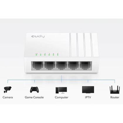 Imagem de Switch Cudy Fs105d 5 Porta 10/100 Branco Fs105d_eu V3.0
