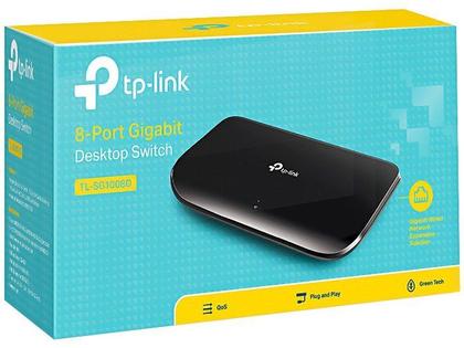 Imagem de SWITCH DE MESA 8 PORTAS 10/100/1000 MBPS TL-SG1008D TP-Link