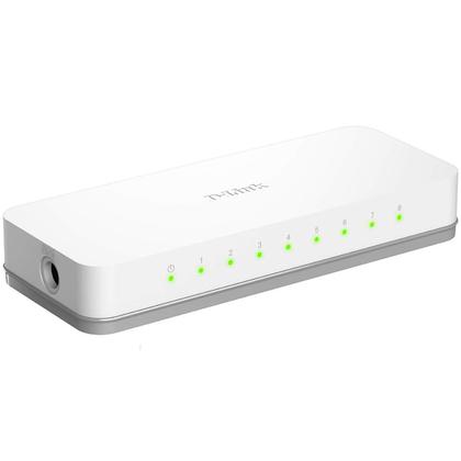 Imagem de Switch de Mesa D-Link DES-1008C, 8 Portas, 10/100 Mbps, Branco