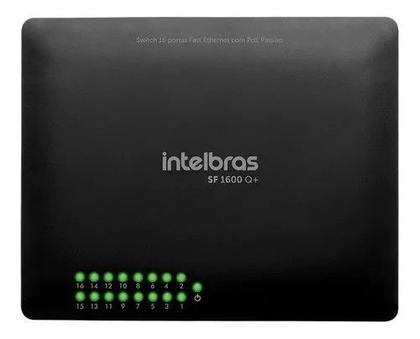 Imagem de Switch de Mesa Fast 10/100 com 16 Portas Ethernet SF 1600 Q+ e QoS - Intelbras