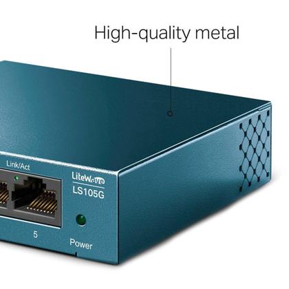 Imagem de Switch de Mesa TP-Link, 5 Portas 10/100/1000Mbps - LS105G