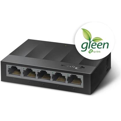 Imagem de Switch de Rede TP-Link 5 portas Preto gigabit 10/100/1000 mbps LS1005G