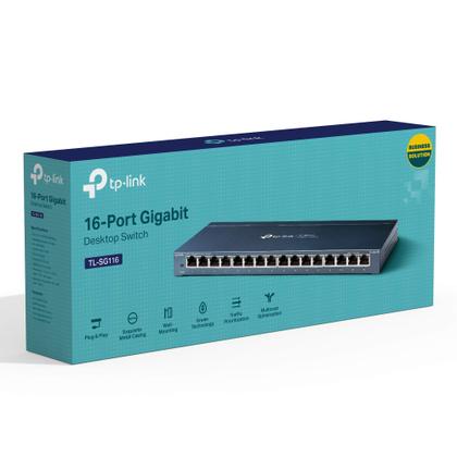 Imagem de Switch de rede TP-Link TL-SG116 16 portas Gigabit Ethernet