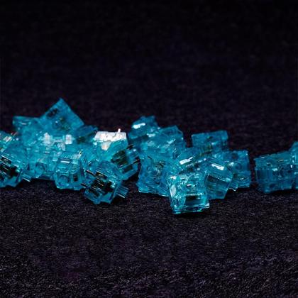 Imagem de Switch De Teclado Akko Crystal Blue Linear Kit 45 Unidades