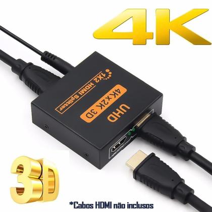 Imagem de Switch Duplicador Splitter Hdmi 1 Entrada X 2 Saidas Divisor