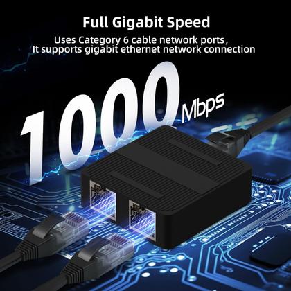 Imagem de Switch Ethernet Binardat Divisor de rede Gigabit de 3 portas