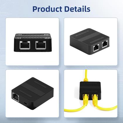 Imagem de Switch Ethernet Binardat Divisor de rede Gigabit de 3 portas